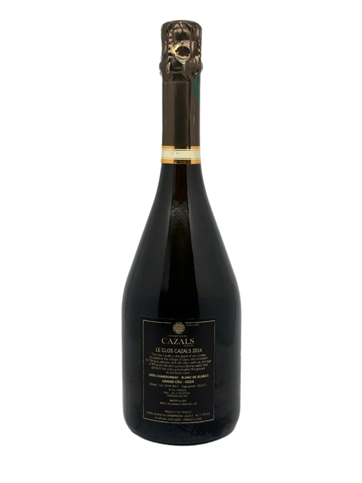 2014 Champagne Claude Cazals, Clos Cazals, Blanc de Blancs, Vieilles Vignes, Grand Cru, Oger, Extra Brut, 75cl
