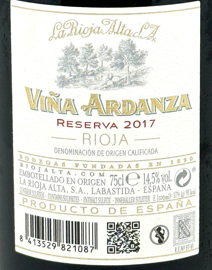 2017 Vina Ardanza, Reserva, La Rioja Alta