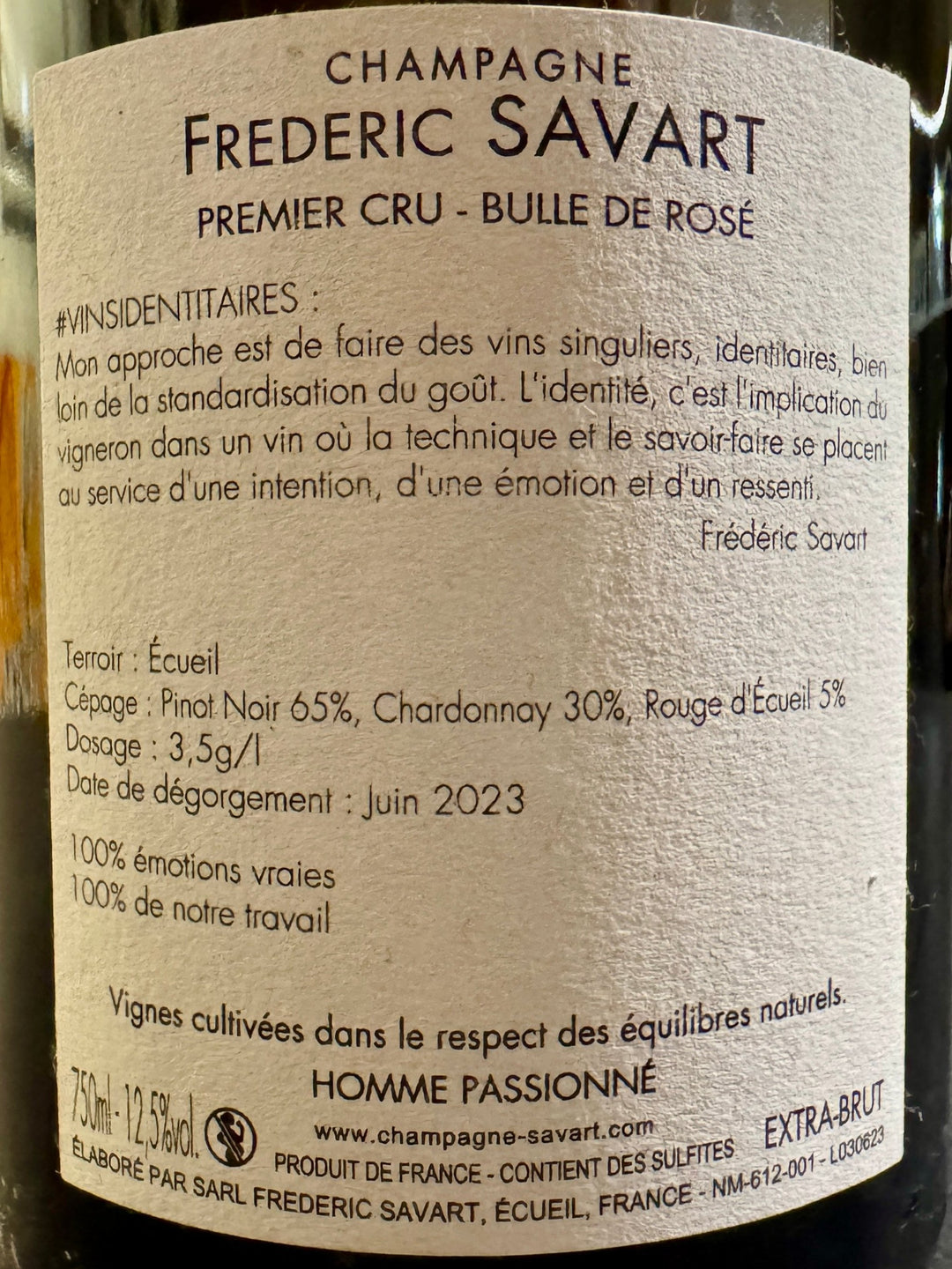 Champagne Frederic Savart, Bulle de Rose,  1er Cru, Brut, 75cl